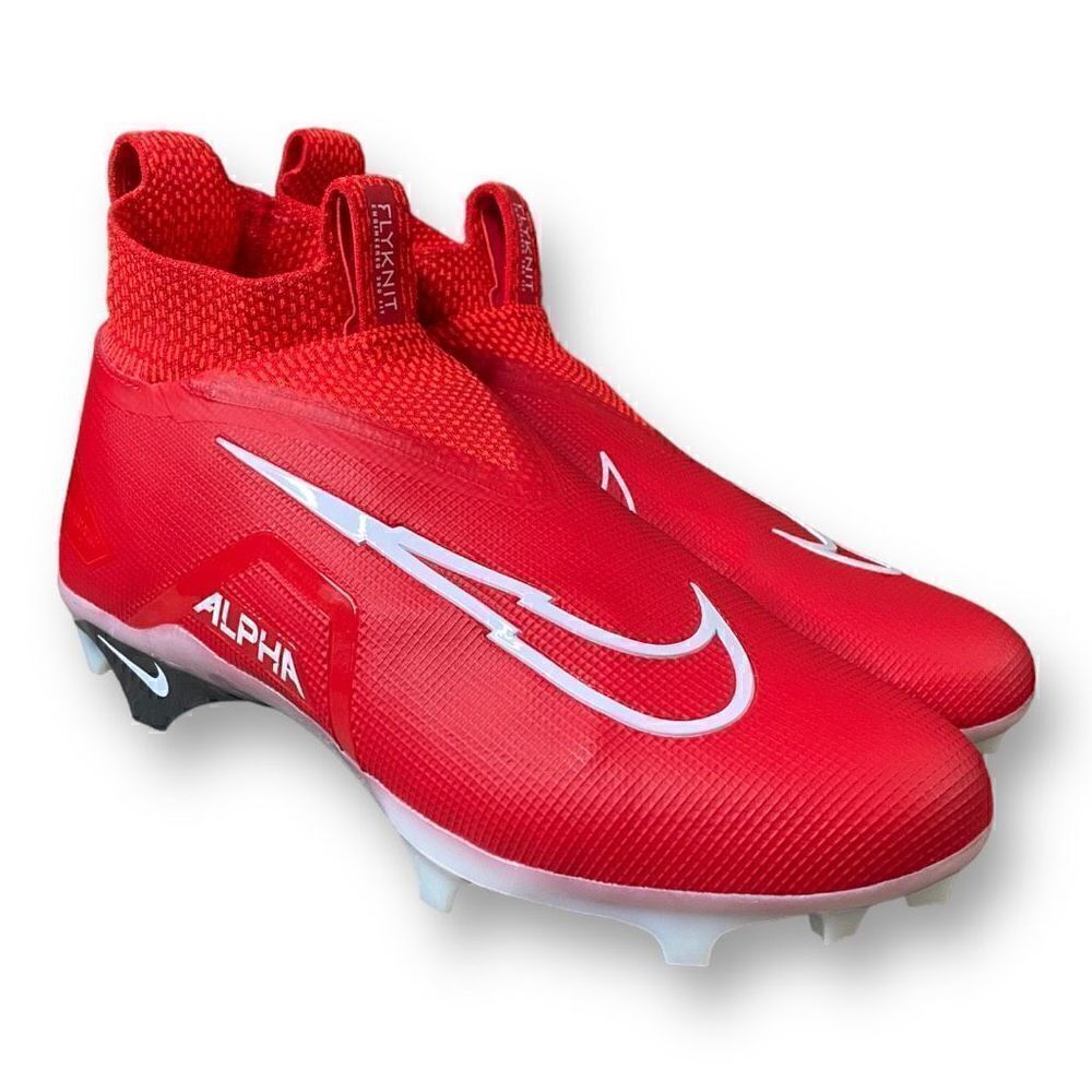 Nike Alpha Menace Elite 3 Football Cleats University Red CT6648-616 Mens size 10